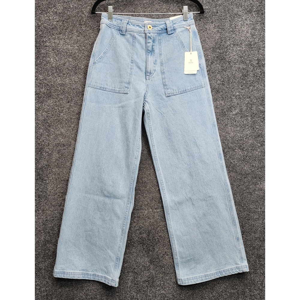 NWT Roark HWY SS125 Womens High Rise Wide Leg Cropped Sailor Jeans 26 Boho Retro